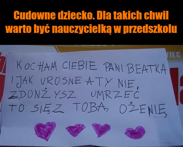 Dla takich chwil warto uczyć w przedszkolu :) 