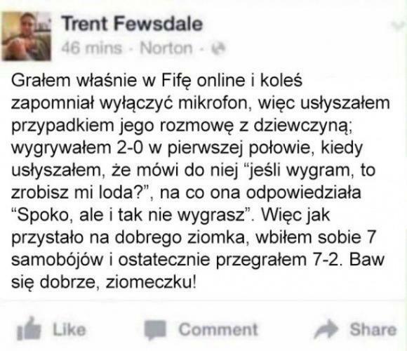 Dobry ziomek! To się nazywa męska solidarność 