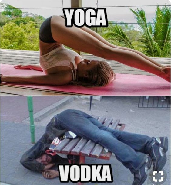 Joga vs wódka :D