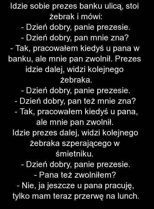 Kiedy prezes spotyka żebraka...