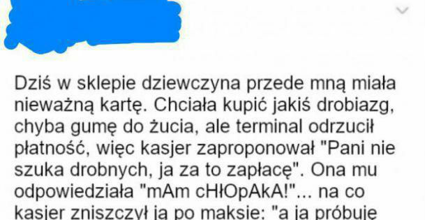 Mistrzowska riposta kasjera :D
