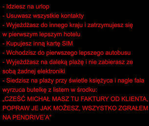 Pracownik na urlopie