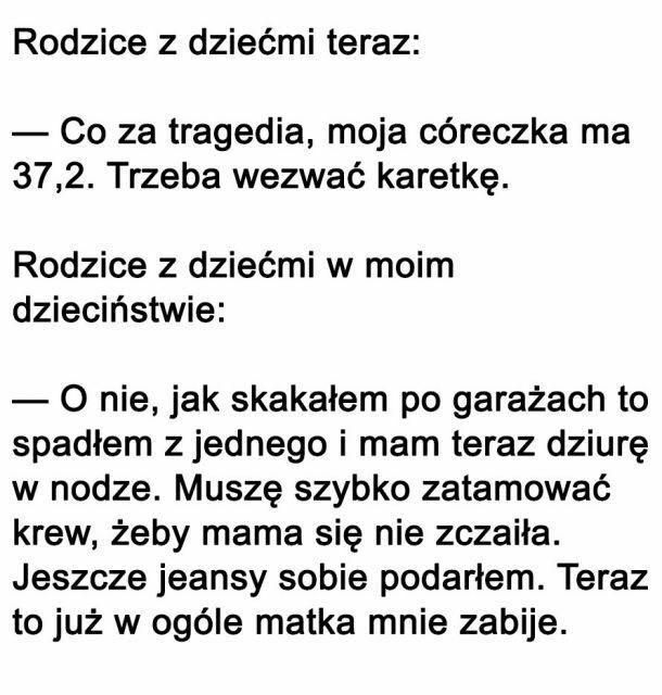 Rodzice z dziećmi kiedyś i dziś