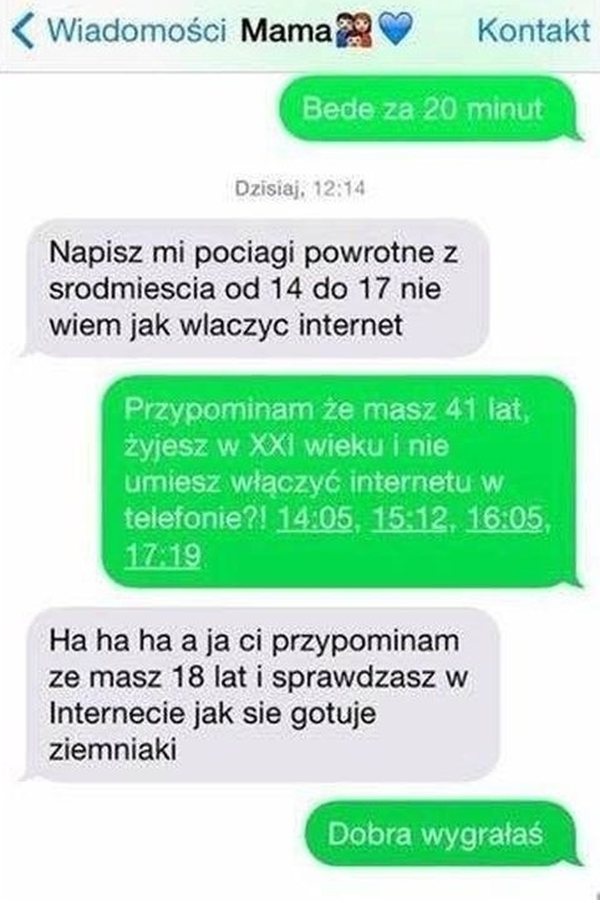 Epicka riposta mamy :D