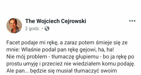 Epicka riposta Cejrowskiego :D