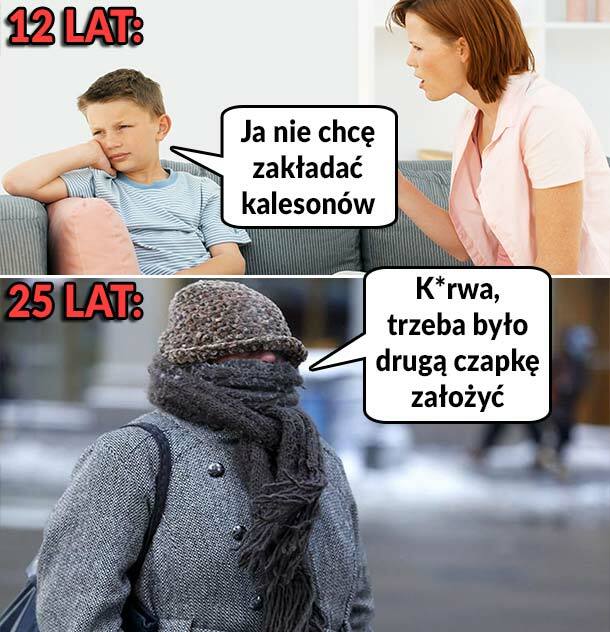 Ubieranie się ciepło kiedyś vs dziś :D