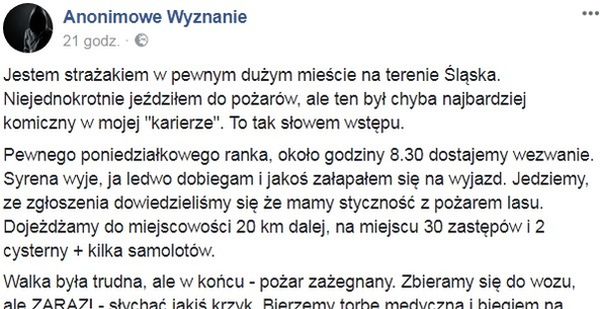 Wyznanie strażaka