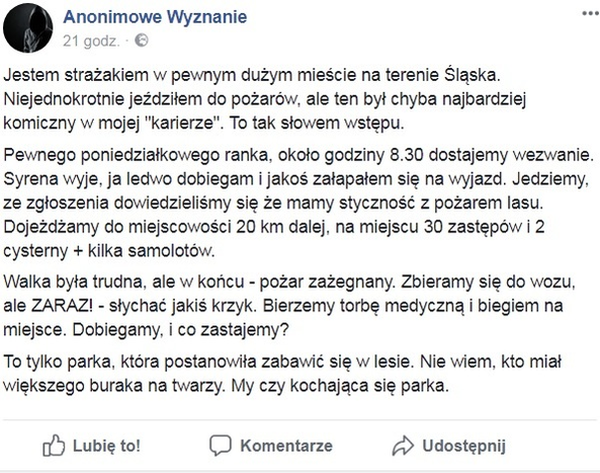 Wyznanie strażaka