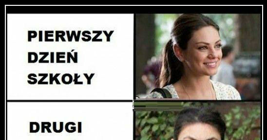 Pierwszy dzień szkoły vs drugi dzień szkoły :D