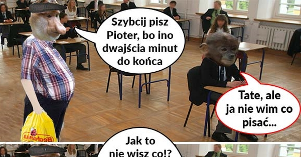 Głos ojca w trakcie sprawdzianu :D