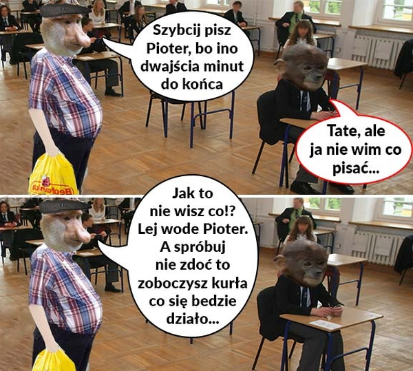 Głos ojca w trakcie sprawdzianu :D