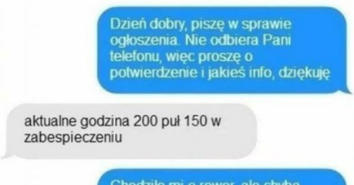 Nietypowa odpowiedź sprzedawcy :D