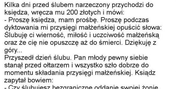 Przysięga małżeńska :D