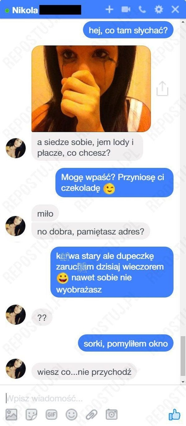 Spalony podrywacz :D