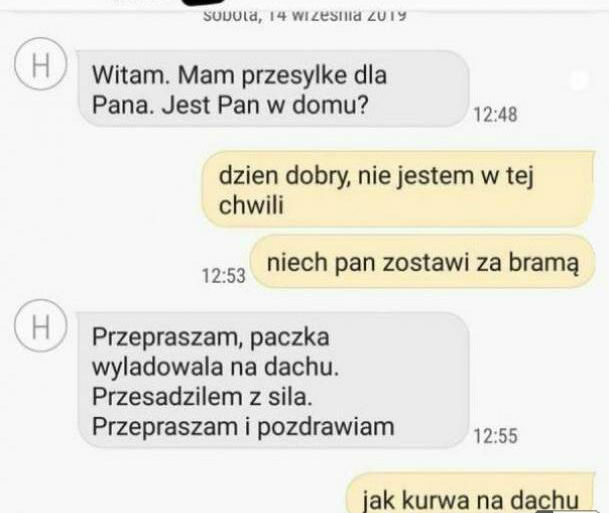 Najsilniejszy kurier ever :D
