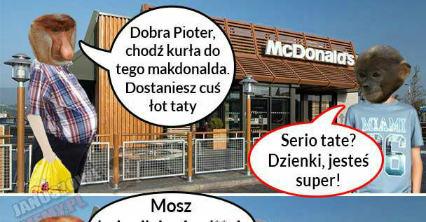 Pioterek w makdonaldzie :D