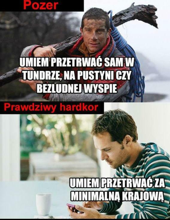 Pozer vs prawdziwy hardkor :D