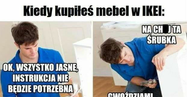 Składanie mebli z Ikei w praktyce :D