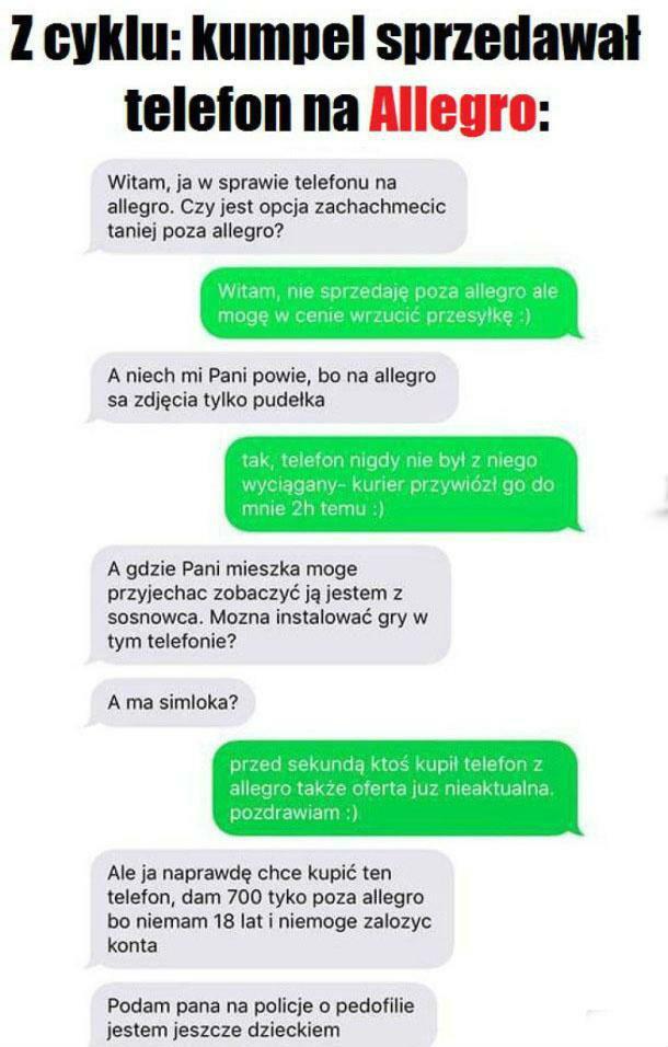 Tak wygląda sprzedaż telefonu na Allegro 