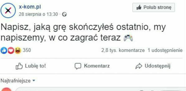 Co za wymiana komentarzy
