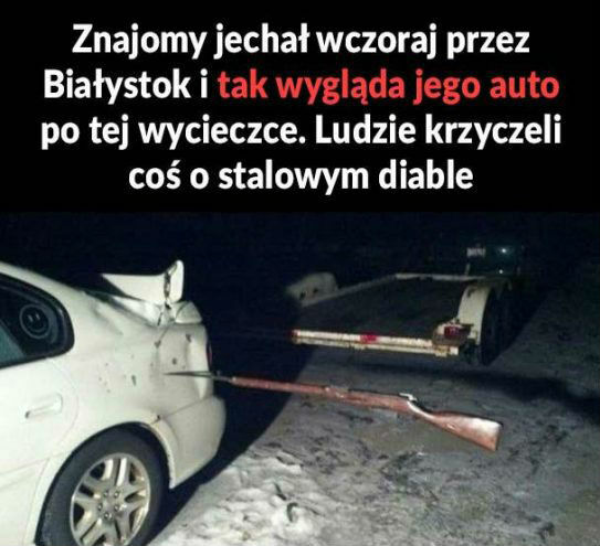 Tak się kończy jazda przez Białystok :D