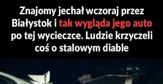 Tak się kończy jazda przez Białystok :D