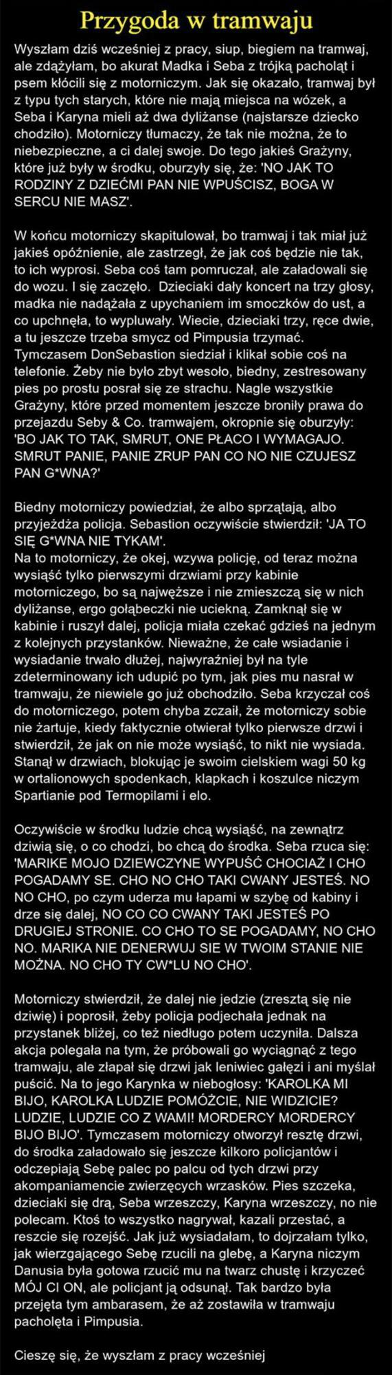 Niezapomniana przygoda w tramwaju :D