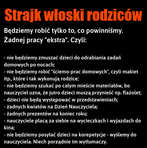 Strajk włoski rodziców