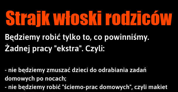 Strajk włoski rodziców