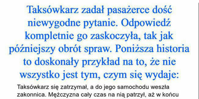 Taksówkarz i zakonnica
