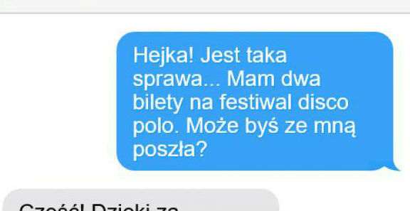 Zaproszenie na festiwal disco-polo. Ale pocisnęła!