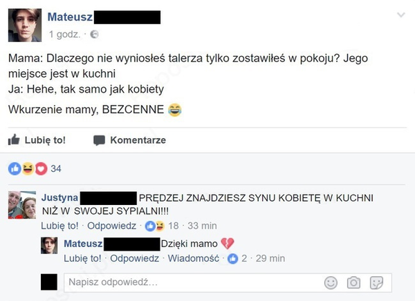 Błyskawiczna riposta mamusi