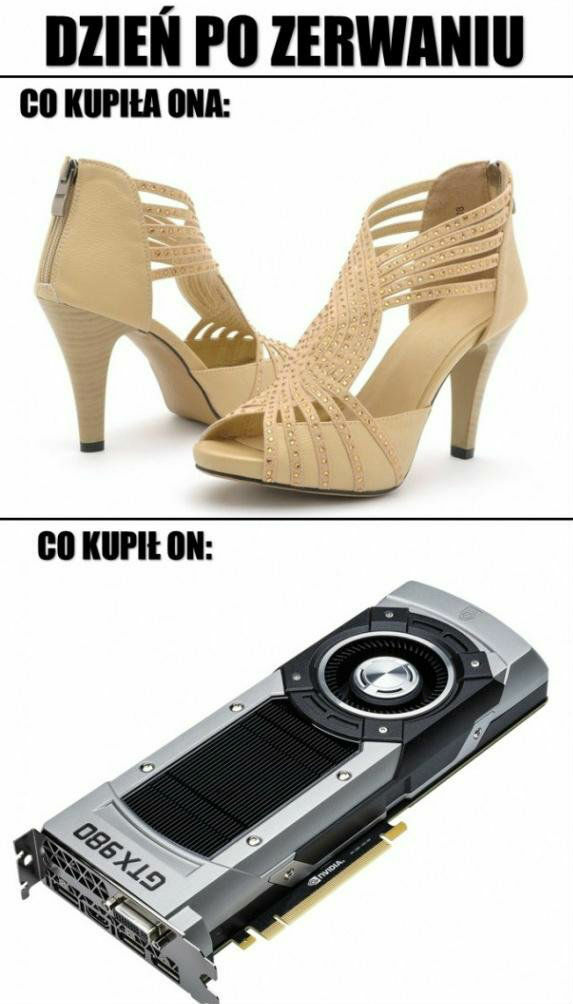 Dzień po zerwaniu. Co kupiła ona vs co kupił on :D