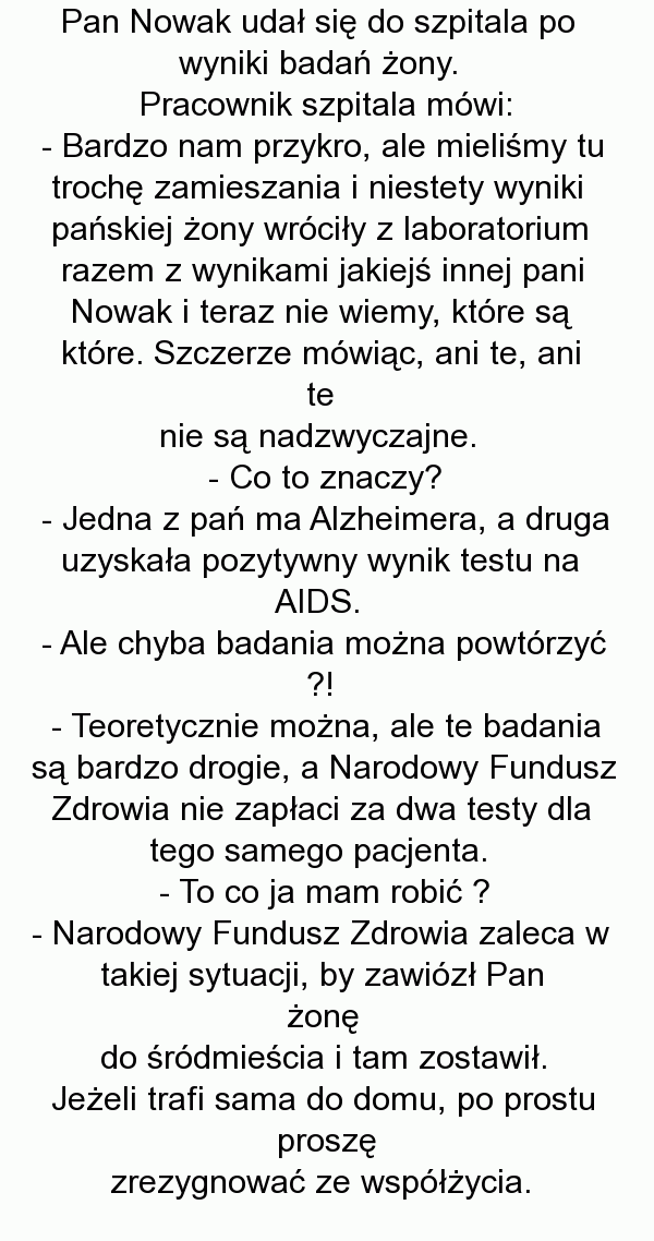 Zamieszanie w szpitalu