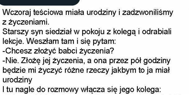Sposób na krótką rozmowę z babcią :D