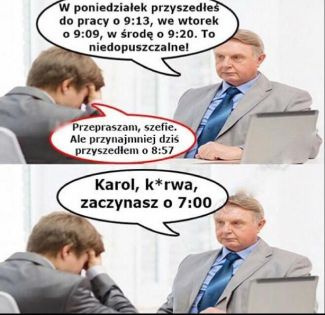 Rozmowa w pracy z szefem