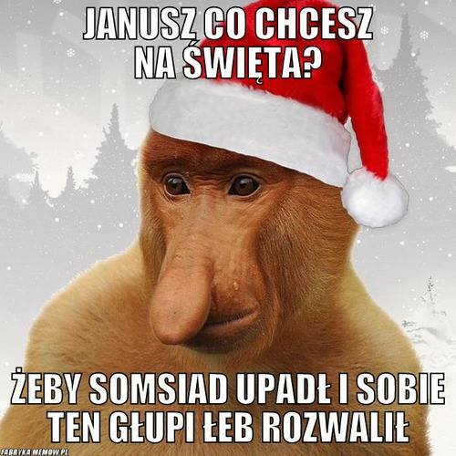 Świąteczne życzenie Janusza