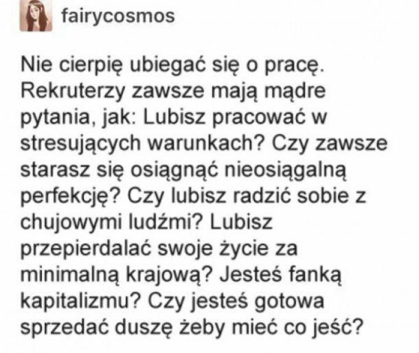 Rozmowa kwalifikacyjna :D  