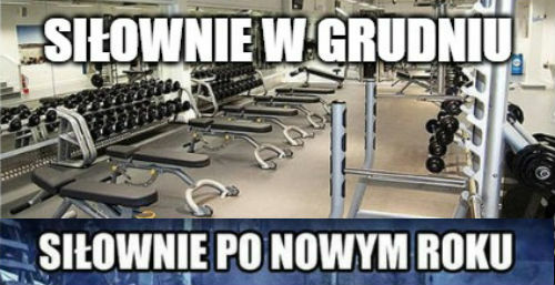 Siłownie w grudniu vs siłownie w nowym roku :D
