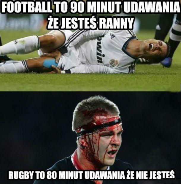 Różnica między piłką nożną a rugby