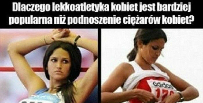Przyczyna popularności lekkoatletyki :D