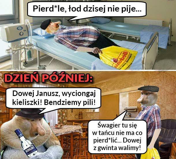 Kiedy Janusz przesadzi z alko :D