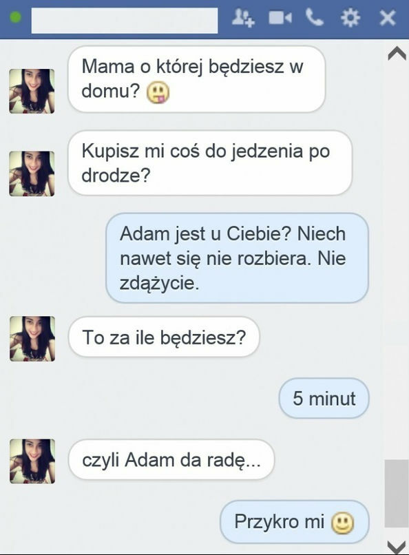 Ona ewidentnie coś kombinuje