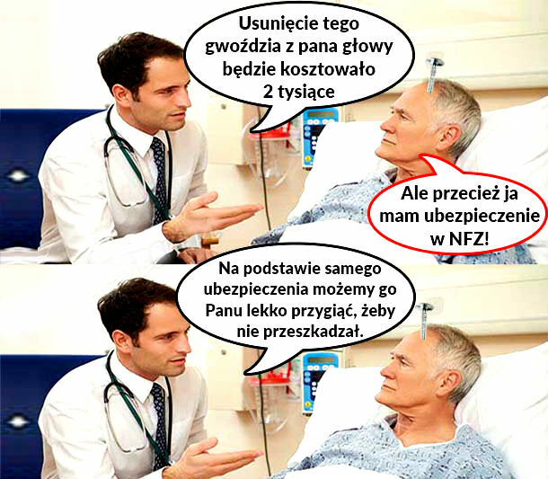 Gwóźdź w głowie i NFZ
