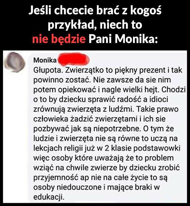 Nie bierzcie przykładu z tej Pani