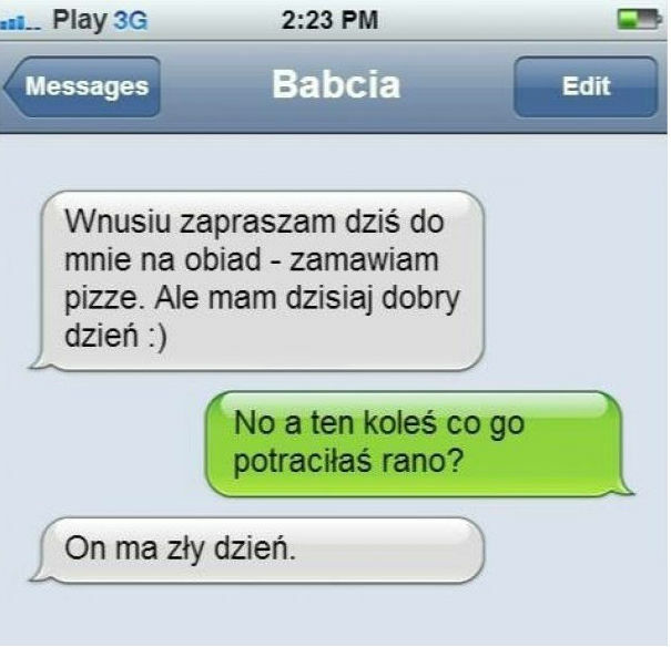 Rozmowa z babcią!