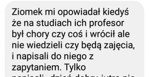 Pytanie do wykładowcy :D