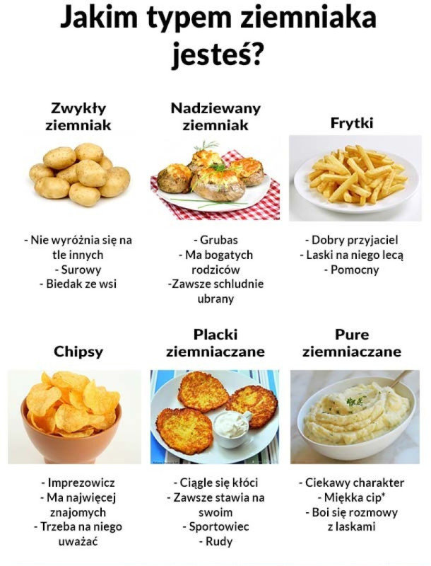 Jakim typem ziemniaka jesteś?