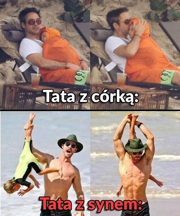Tata z córką i tata z synem. To jest ta różnica :D