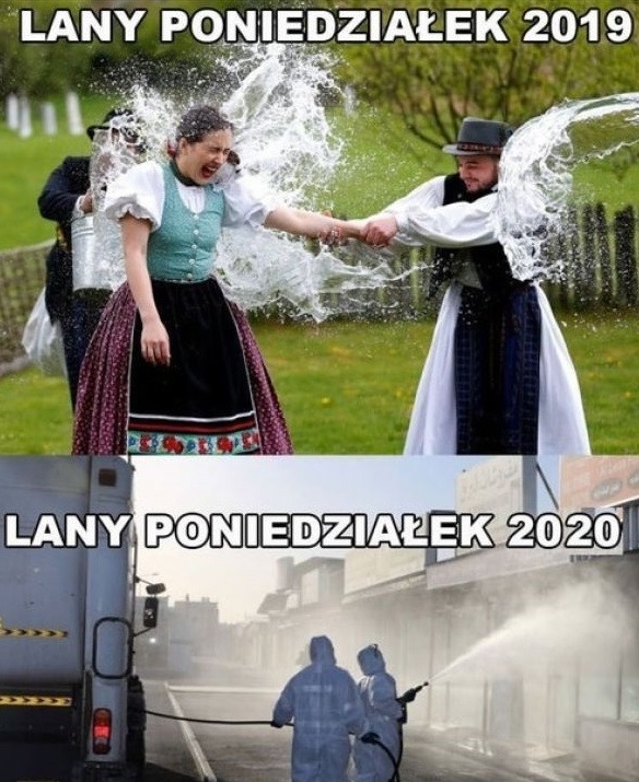 Lany poniedziałek 2019 vs 2020